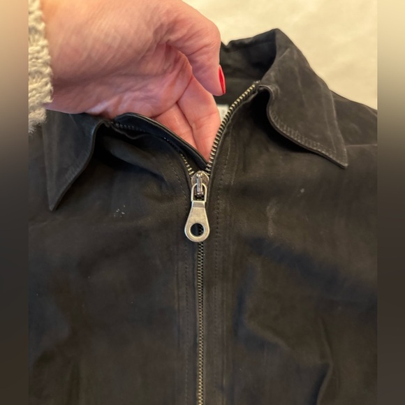 VTG! ICEBERG Ice Peace Panda Bomber Pelle Leather w/ Panda Embroidery, sz XL - Picture 10 of 14